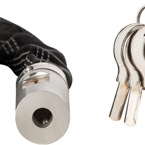 ATLI Stainless Steel Chain Lock with 4 Same Keys, Rustproof Lock and Chain, Marine Grade Lock for Bike, Moto, Scooter, Boat, Truck and Door. Anti-Theft – 110 CM Long Chain