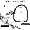 ATLI Stainless Steel Chain Lock with 4 Same Keys, Rustproof Lock and Chain, Marine Grade Lock for Bike, Moto, Scooter, Boat, Truck and Door. Anti-Theft – 110 CM Long Chain