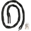 ATLI Stainless Steel Chain Lock with 4 Same Keys, Rustproof Lock and Chain, Marine Grade Lock for Bike, Moto, Scooter, Boat, Truck and Door. Anti-Theft – 110 CM Long Chain