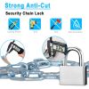 ATLI Security Chain Lock, 39 Inch Heavy Duty 8mm Chain and Lock, Galvanized Anti-Rust and Anti-Theft Chain and Padlock Chain Lock for Bike, Bicycle, Scooter, Motorcycle, Door, Gate, Fence