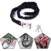 ATLI Heavy Duty Motorcycle Chain Lock, 4.3 FT, Black, Anti-Drill, Scratch-Resistant, Portable, Key Lock
