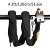 ATLI Heavy Duty Motorcycle Chain Lock, 4.3 FT, Black, Anti-Drill, Scratch-Resistant, Portable, Key Lock