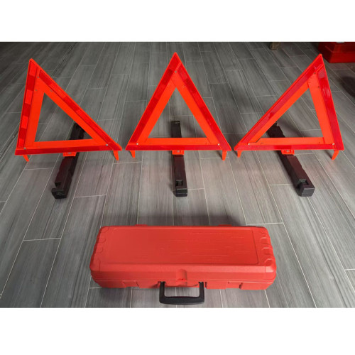 Atli ATWB-1041 car warning sign Car strong Triangle warning stand dangerous Double Reflective sign folding Triangle Sand triangle warning Triangle