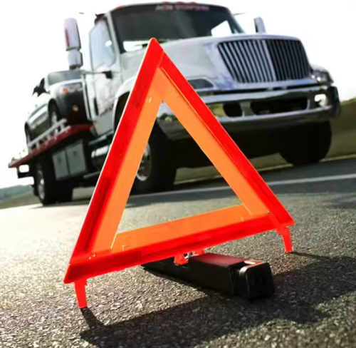 Atli ATWB-1041 car warning sign Car strong Triangle warning stand dangerous Double Reflective sign folding Triangle Sand triangle warning Triangle