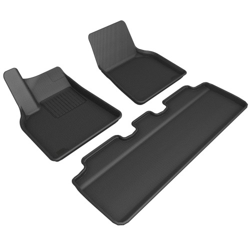 ATCM-1012  3D Car Floor Mat Compatible with Tesla Model Y 5-Seater 2021-2024  Full Set 3D Car Mat
