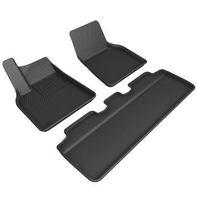 ATCM-1012  3D Car Floor Mat Compatible with Tesla Model Y 5-Seater 2021-2024  Full Set 3D Car Mat