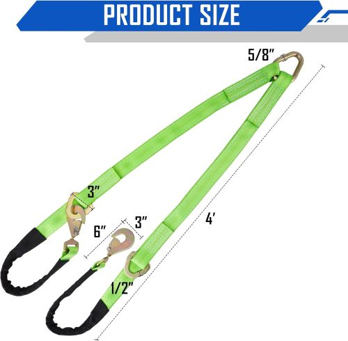 Tie Down Straps (8 Pack) 1800Lbs Load Capacity 4800Lbs Breaking Strength Heavy Duty Tie Down Loops for Securing ATV UTV Motorcycles Scooters Dirt Bikes Lawn Garden Equipment