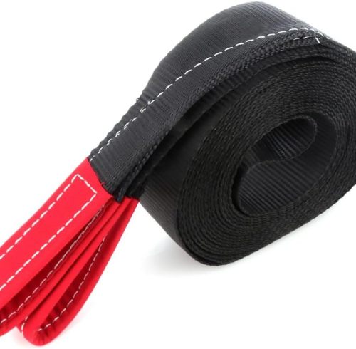 Axle Straps,Heavy Duty Tow Straps Black for Securing Motorcycles, Scooters, Dirt Bikes, Equipment with Loops 14000 LBs Capacity 3 inch 30 ft Tie Down Straps