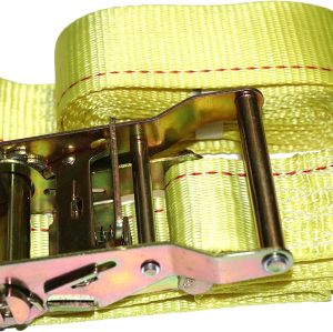 2” x 12’ E Track Ratchet Straps – Enclosed Trailer Tie Down & Dry Van Cargo Straps – Standard E Track Spring Fittings or Connectors – Heavy Duty Steel Ratchet & Polyester Webbing (4 Pack)