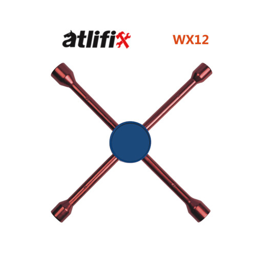 AtliFix WX12 Four Way Tyle Lug Cross Wrench 4 way cross wrench Cross Rim  Cross Rim Wrench With Plastic Pad