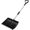 ATLI ATSS-1021 Large Portable Snow Shovel for Driveway: 52-Inch Extended Lightweight Snow Shovel for Snow Removal - Wide Snow Shovel with Aluminum Blade for Garden, Car, Camping Black