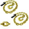 1/4" x 36"Grade 70 Trailer Safety Chain with Clevis Style Slip Hook 12600 lbs Break Strength 2 Pcs (1/4" x 36")