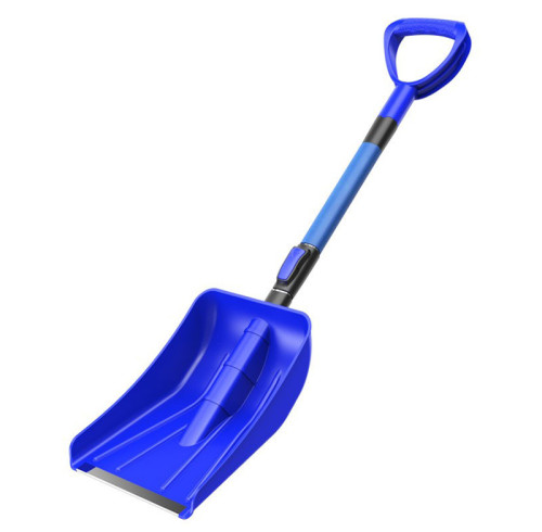 ATLI ATSS-1035 Portable Snow Shovel for Driveway Extended Lightweight Snow Shovel for Snow Removal - Wide Snow Shovel with Aluminum Blade for Garden, Car, Camping Black