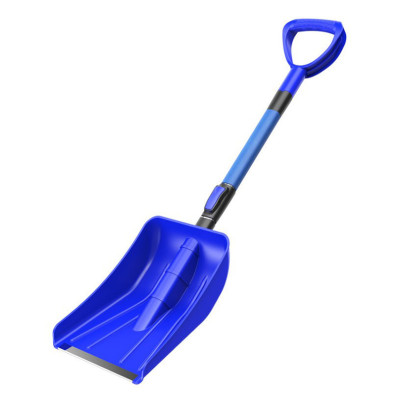 ATLI ATSS-1035 Portable Snow Shovel for Driveway Extended Lightweight Snow Shovel for Snow Removal - Wide Snow Shovel with Aluminum Blade for Garden, Car, Camping Black