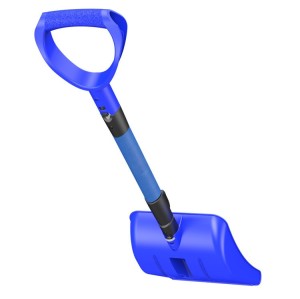 ATLI ATSS-1035 Portable Snow Shovel for Driveway Extended Lightweight Snow Shovel for Snow Removal - Wide Snow Shovel with Aluminum Blade for Garden, Car, Camping Black
