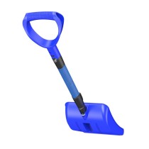 ATLI ATSS-1035 Portable Snow Shovel for Driveway Extended Lightweight Snow Shovel for Snow Removal - Wide Snow Shovel with Aluminum Blade for Garden, Car, Camping Black