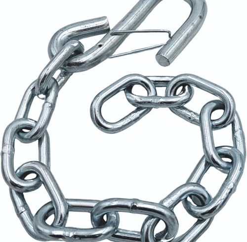 Tie Down Trailer Safety Chains with Hooks - Boat Safety Kit - 15" Towing Chain