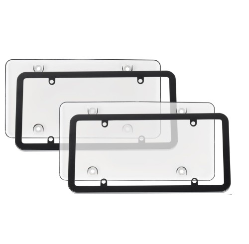 ATLF-009 Clear Front and Rear License Unbreakable Waterproof Car Licence Plate Frame