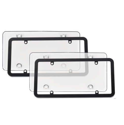 ATLF-009 Clear Front and Rear License Unbreakable Waterproof Car Licence Plate Frame