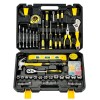 ATLI KT-001 108 Pieces Socket Wrench Auto Repair Tool Combination Package Mixed Tool Set Hand Tool Kit with Plastic Toolbox Storage Case