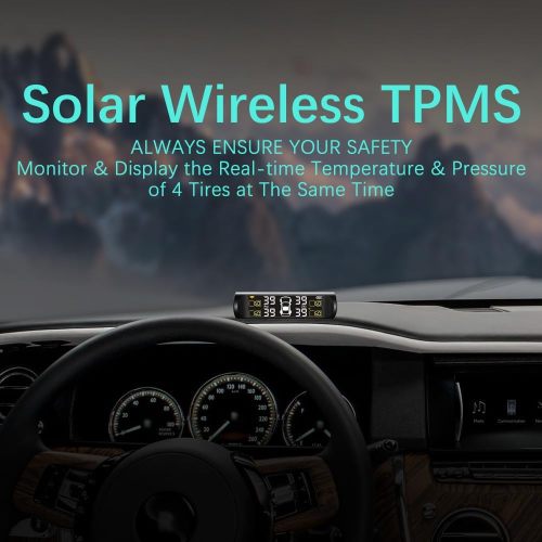 ATLI TB-001Tire Pressure Monitoring System - TPMS Tire Pressure Monitor System with Solar Charger