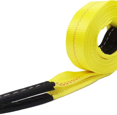 Tow Strap with Reinforced Loops 2in x 30ft Vehicle Recovery Rope 10,000 lbs Pound Capacity Recovery Strap yellow2