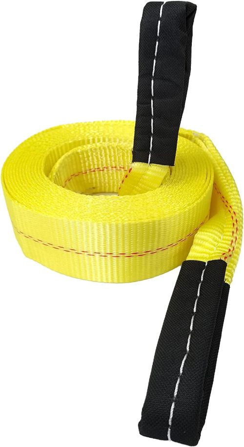 Tow Strap with Reinforced Loops 2in x 30ft Vehicle Recovery Rope 10,000 lbs Pound Capacity Recovery Strap yellow2