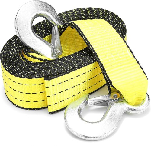 Tow Strap with Reinforced Loops 2in x 30ft Vehicle Recovery Rope 10,000 lbs Pound Capacity Recovery Strap yellow2