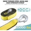 Tow Strap with Reinforced Loops 2in x 30ft Vehicle Recovery Rope 10,000 lbs Pound Capacity Recovery Strap yellow2