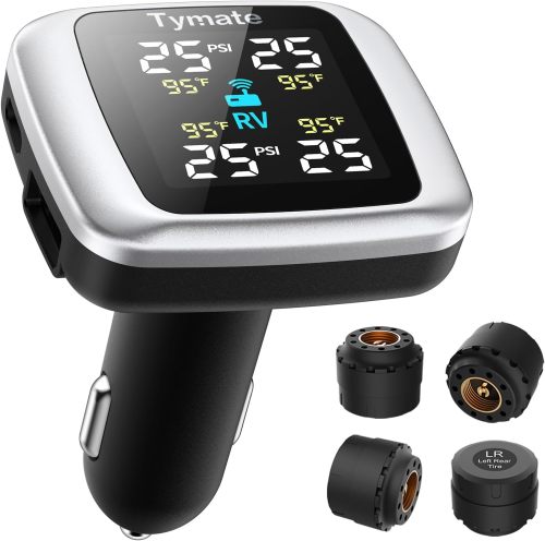 ATLI TB-002 Tire Pressure Monitoring System, Wireless TPMS with 4 External Sensors & 6 Alarm Modes