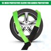 8 Pack Lasso Tow Strap with D Ring and Protective Sleeve 2" x 8ft Tow Truck Accessories 11, 000 Lbs Break Strength Auto Tie Down Auto Hauler for Wheel Lift Trailer Tow Truck(Green)