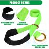 8 Pack Lasso Tow Strap with D Ring and Protective Sleeve 2" x 8ft Tow Truck Accessories 11, 000 Lbs Break Strength Auto Tie Down Auto Hauler for Wheel Lift Trailer Tow Truck(Green)