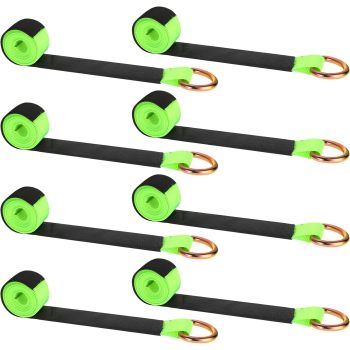 8 Pack Lasso Tow Strap with D Ring and Protective Sleeve 2