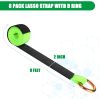 8 Pack Lasso Tow Strap with D Ring and Protective Sleeve 2" x 8ft Tow Truck Accessories 11, 000 Lbs Break Strength Auto Tie Down Auto Hauler for Wheel Lift Trailer Tow Truck(Green)