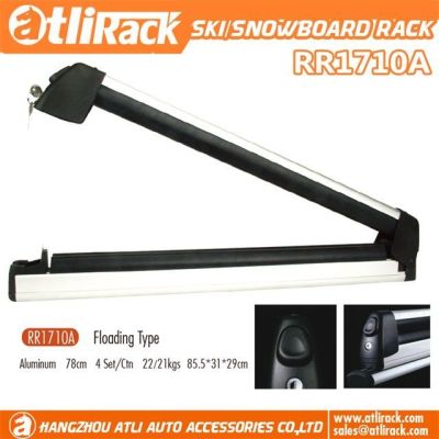 RR1710A Folding Aluminum Ski Snowboard Roof Racks with Key Locked