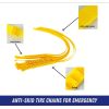 10 PCS Emergency Anti-Skid Mud Snow Survival Traction Multi-Function Car Tire Chains, Yellow, Security Chains for Car Truck SUV Emergency Winter Driving Universal Tire Cable Belts