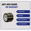 10 PCS Emergency Anti-Skid Mud Snow Survival Traction Multi-Function Car Tire Chains, Yellow, Security Chains for Car Truck SUV Emergency Winter Driving Universal Tire Cable Belts