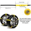 Snow Chains Anti-Skid Anti Slip Emergency Snow Tire Chains - Portable Emergency Traction Snow Mud Chains Universal Adjustable 10pcs Car Security Chains for SUV and Cars