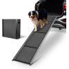 Dog Damps for Car, Portable Car Ramps for Large Dogs up to 250LBS，63x17.3 Inches Easy-Clean Pet Ramp with Non-Slip Surface for Car SUV Trucks, Dog Step for Stairs