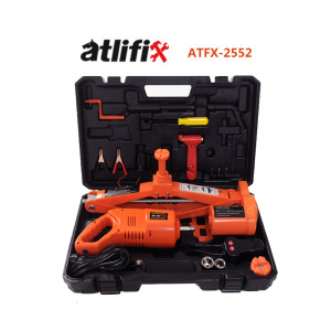 Atlifix ATESJ-2552 Tire Repair DC 12V 5T Auto Electric Scissor Jack And Wrench Gun Car Jack Tools Kit Quick Lift manual Car Repair tools kit