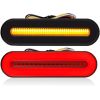 2PCS Smoked Lens 5" Oval Red LED Stop Brake Tail Lights Surface Mount Waterproof Sequential Flow Turn Signals Trailer Lights for RV Truck Jeep ATV Motorcycle 12V-24V