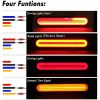 2PCS Smoked Lens 5" Oval Red LED Stop Brake Tail Lights Surface Mount Waterproof Sequential Flow Turn Signals Trailer Lights for RV Truck Jeep ATV Motorcycle 12V-24V