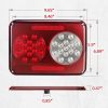 2Pcs Double Led Trailer Tail Lights with Stop Turn Tail Backup Reverse Lights 30 LED Horizontal Mount/Vertical Mount, Surface Mount RV Double Led Taillights, RV Double Led Tail Lights