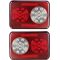 2Pcs Double Led Trailer Tail Lights with Stop Turn Tail Backup Reverse Lights 30 LED Horizontal Mount/Vertical Mount, Surface Mount RV Double Led Taillights, RV Double Led Tail Lights