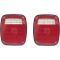 Universal Square 12V Combination 28 LED Signal Tail Light - For Truck Trailer Boat Jeep SUV RV Vans Flatbed 2 Pack