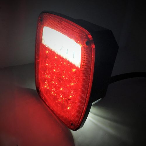 Universal Square 12V Combination 28 LED Signal Tail Light - For Truck Trailer Boat Jeep SUV RV Vans Flatbed 2 Pack