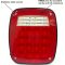 Universal Square 12V Combination 28 LED Signal Tail Light - For Truck Trailer Boat Jeep SUV RV Vans Flatbed 2 Pack