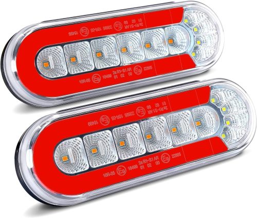 6 Inch Oval LED Trailer Lights, Submersible Boat Trailer Light, with Brake, Turning Signal, Reverse Light, Backup Light, DOT Compliant