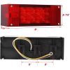2PCS 12V LED Submersible Low Profile Rectangular Trailer Lights, Tail Stop Turn Running Lights Kit, Sealed for Boat Trailer Truck Marine