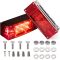 2PCS 12V LED Submersible Low Profile Rectangular Trailer Lights, Tail Stop Turn Running Lights Kit, Sealed for Boat Trailer Truck Marine